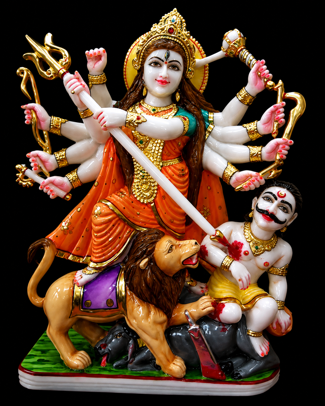 Mahishasuri marble statue by Bhura Murti Art