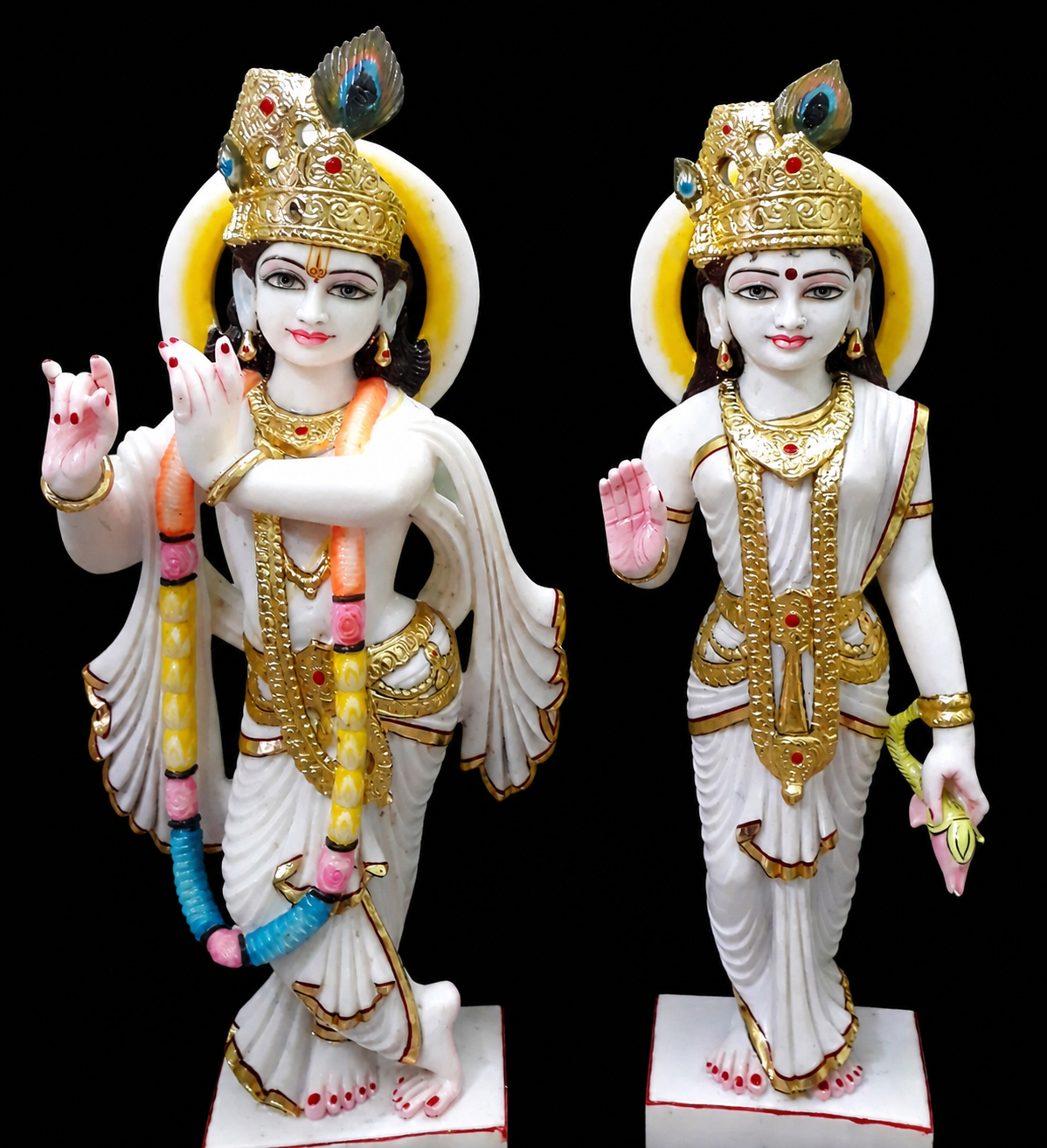 Radha Krishna marble statue by Bhura Murti Art