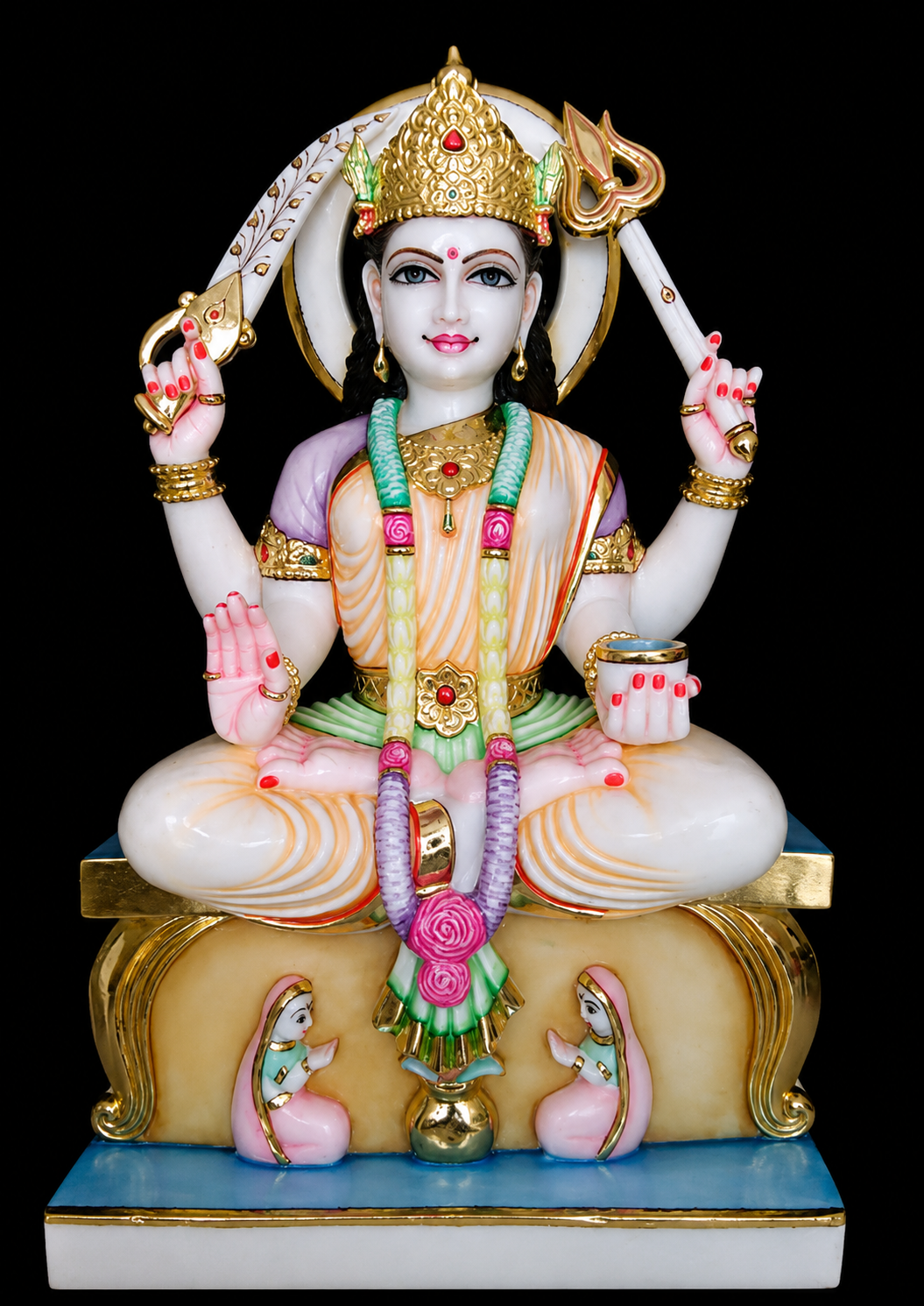 Santoshi Maa marble statue by Bhura Murti Art