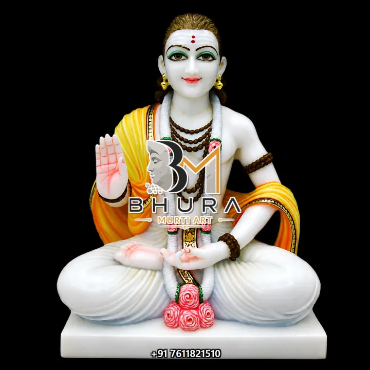 Baba Balak Nath Yellow Shawl Ashirwad Murti handcrafted statue