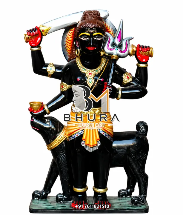 Designer Bheru Baba Marble Murti handcrafted statue