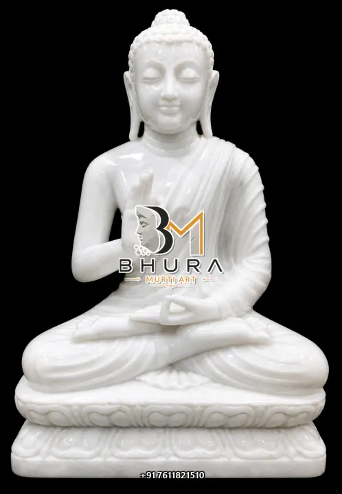 Elegant Lord Buddha Marble Sculpture Collection handcrafted statue