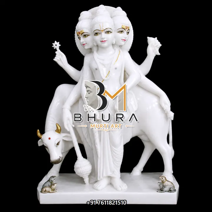Dattatreya Shwet Marble Classic Collection handcrafted statue