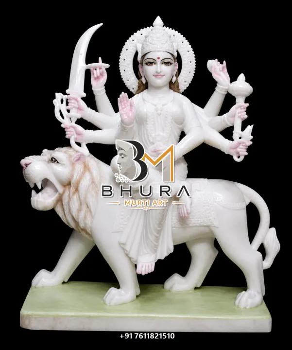Durga Maa Pastel Lion Variant Collection handcrafted statue