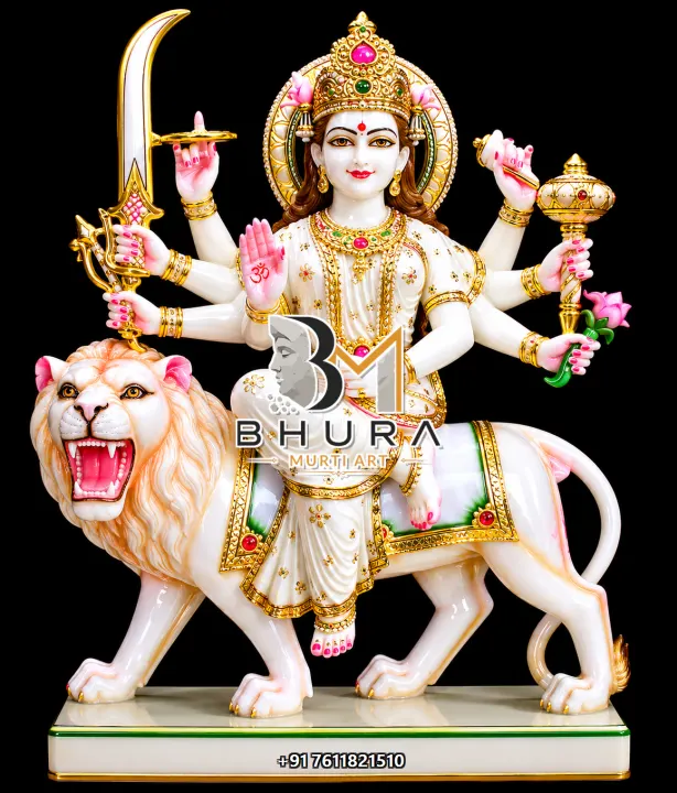 Durga Maa Red Attire Tiger Collection handcrafted statue