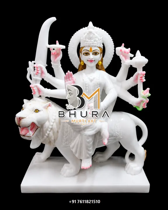 Durga Maa Hand-Carved Marble Collection handcrafted statue