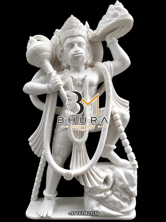 Hanuman Shwet Makrana Standing Collection handcrafted statue