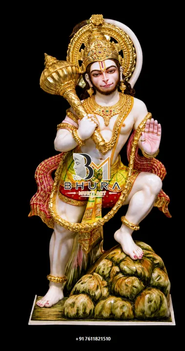 Hanuman Sanjeevani Mountain Royal Collection handcrafted statue