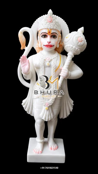 Hanuman Classic Standing Marble Collection handcrafted statue