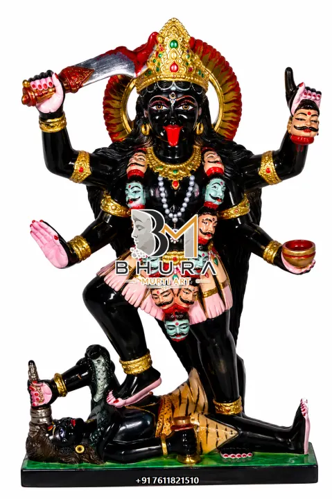 Four-Hand Mahakali Devotional Murti handcrafted statue
