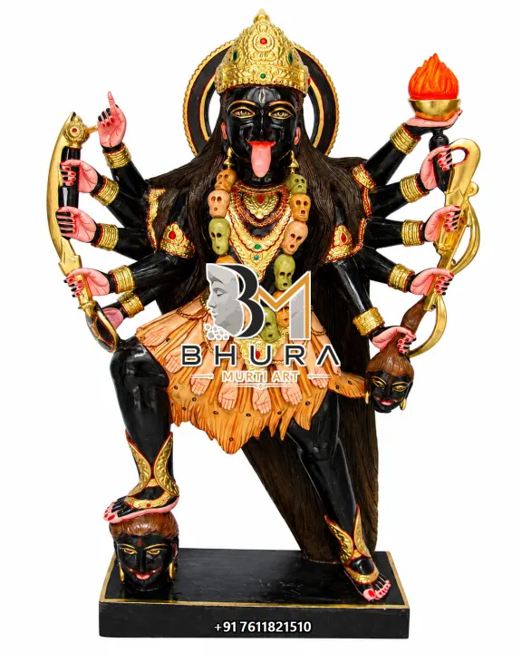 Standing Mahakali Mata Devotional Sculpture handcrafted statue