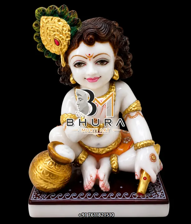 Artistic Shri Krishna Marble Sculpture Collection handcrafted statue