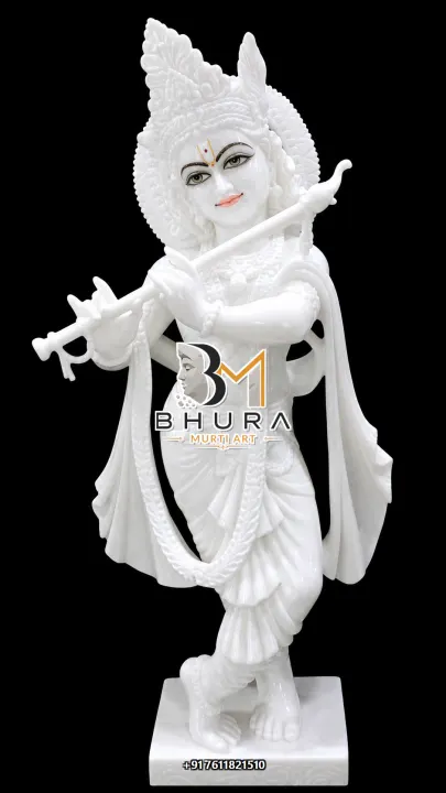 Krishna Bansuri Devotional Sculpture Collection handcrafted statue