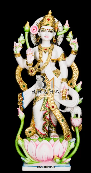 Handcrafted Laxmi Mata Marble Statue Collection handcrafted statue
