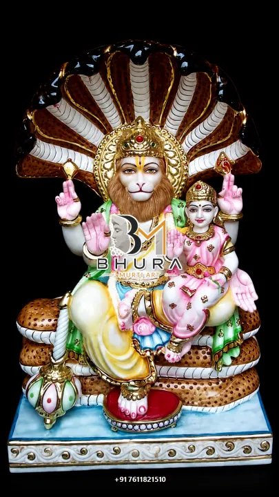 Lakshmi Narsingh Sheshnag Throne Murti handcrafted statue