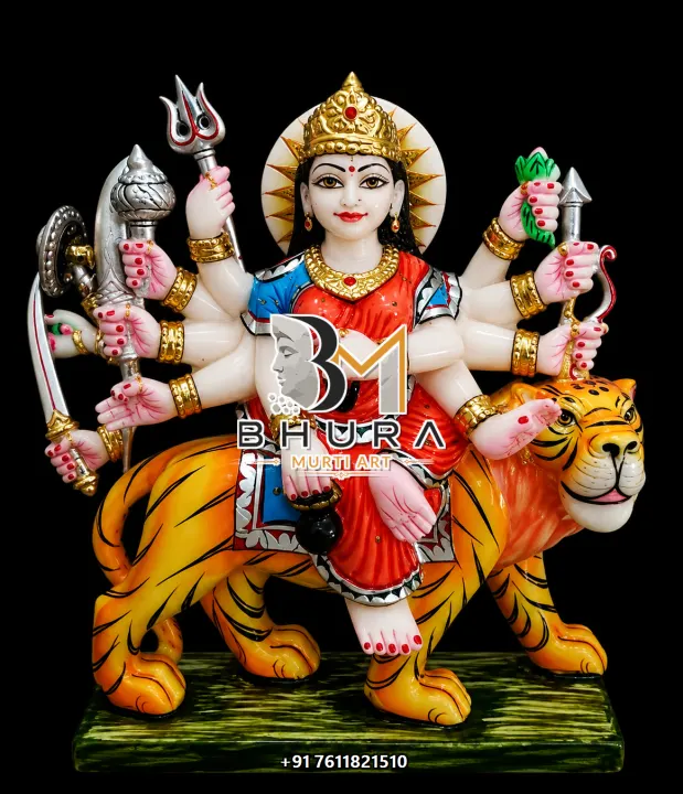 Handcrafted Nav Durga Marble Statue Collection handcrafted statue