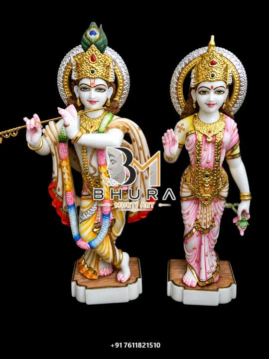 Artistic Radha Krishna Devotional Statue Collection handcrafted statue