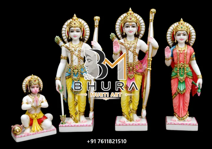 Spiritual Ram Darbar Marble Murti Collection handcrafted statue