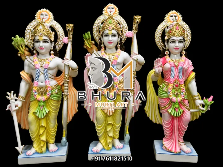 Complete Ram Parivar Devotional Murti Collection handcrafted statue