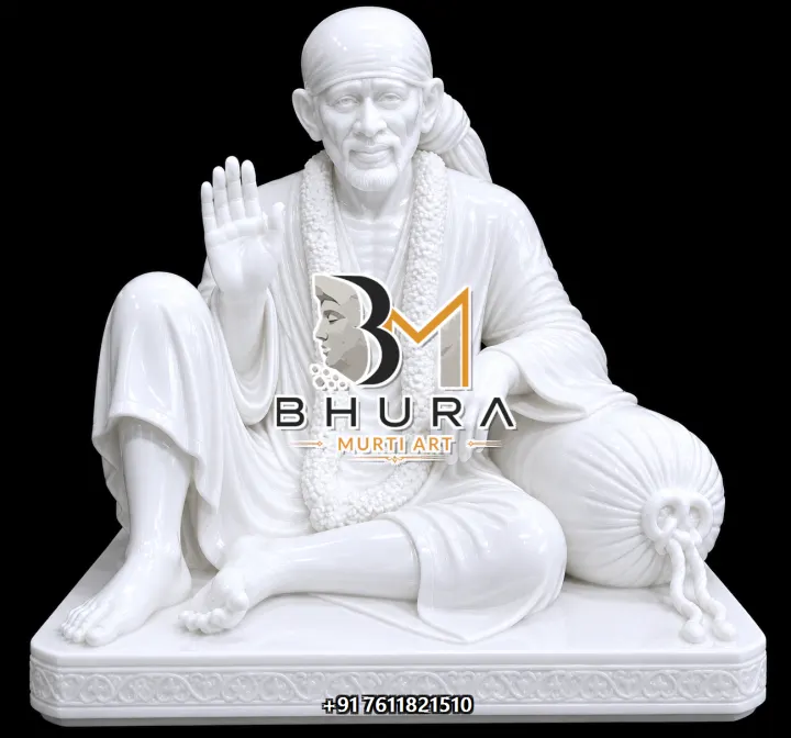Sai Baba Ashirwad Marble Murti Collection handcrafted statue