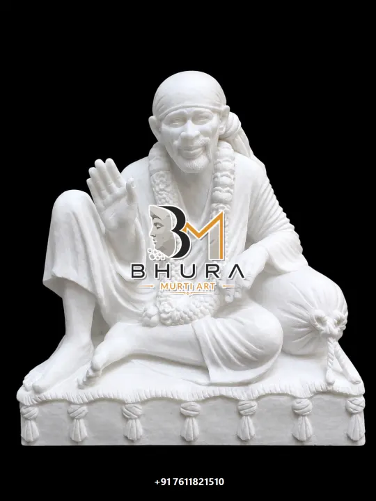 Traditional Sai Baba Seated Statue Collection handcrafted statue