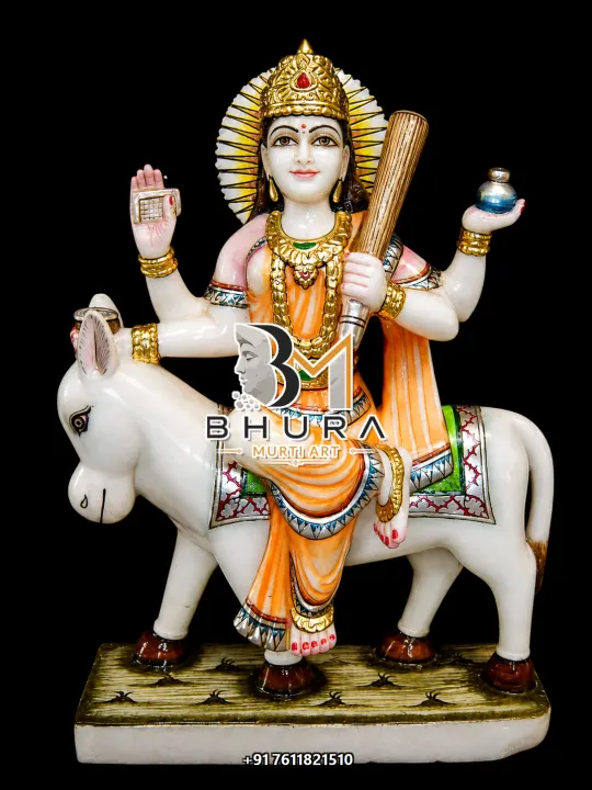 Shitla Mata Golden Halo Kalash Murti handcrafted statue