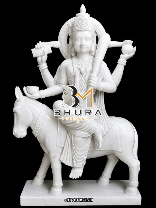Shitla Mata Hand-Carved Makrana Murti handcrafted statue