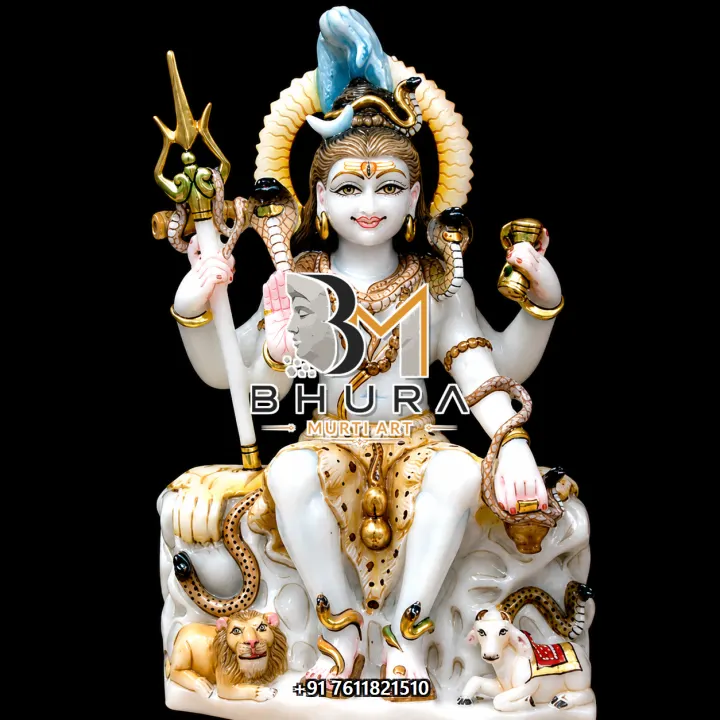 Blessing Pose Shiv Shankar Marble Statue Collection handcrafted statue