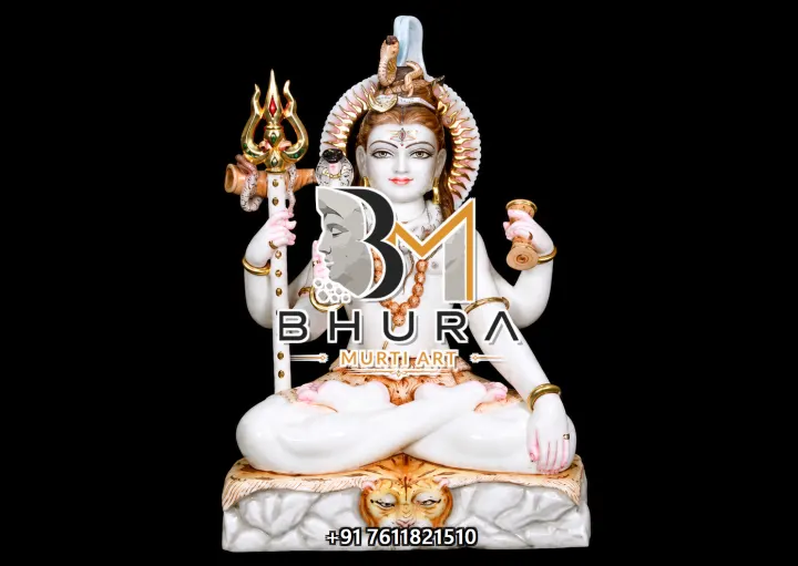 Trishul Shiv Shankar Marble Statue Collection handcrafted statue