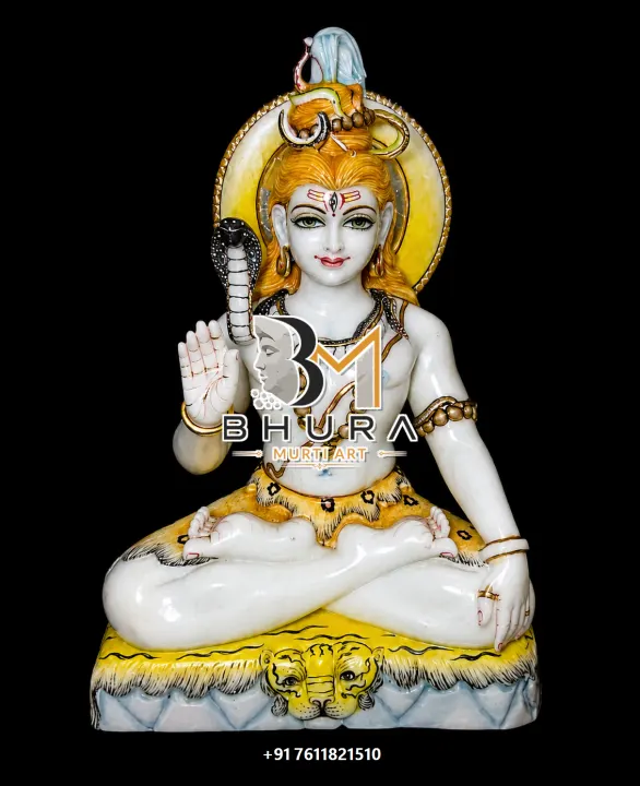 Meditation Pose Shiv Shankar Marble Statue Collection handcrafted statue