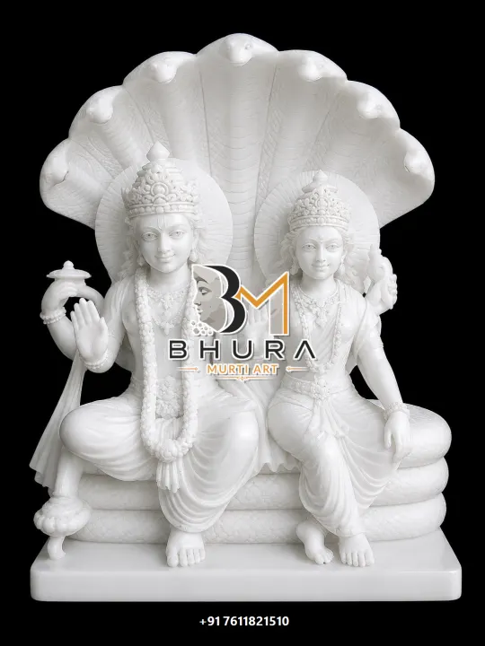Handcrafted Vishnu Laxmi Marble Statue Collection handcrafted statue