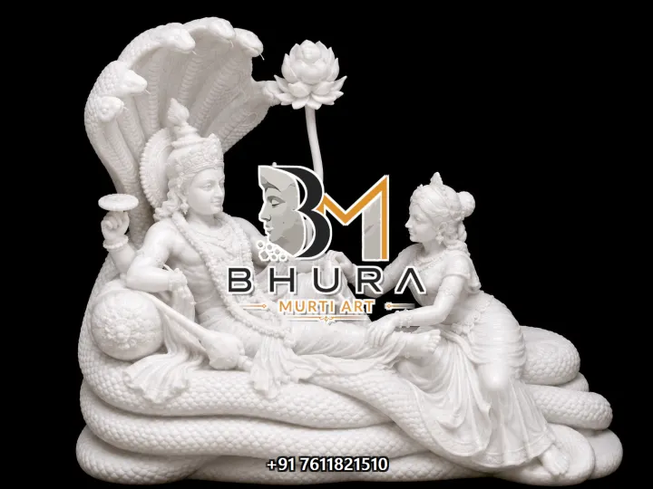 Sheshnag Vishnu Laxmi Marble Statue Collection handcrafted statue