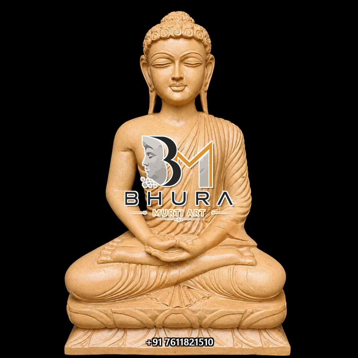 Sandstone Buddha Garden Statue Collection - handcrafted stone design view 2