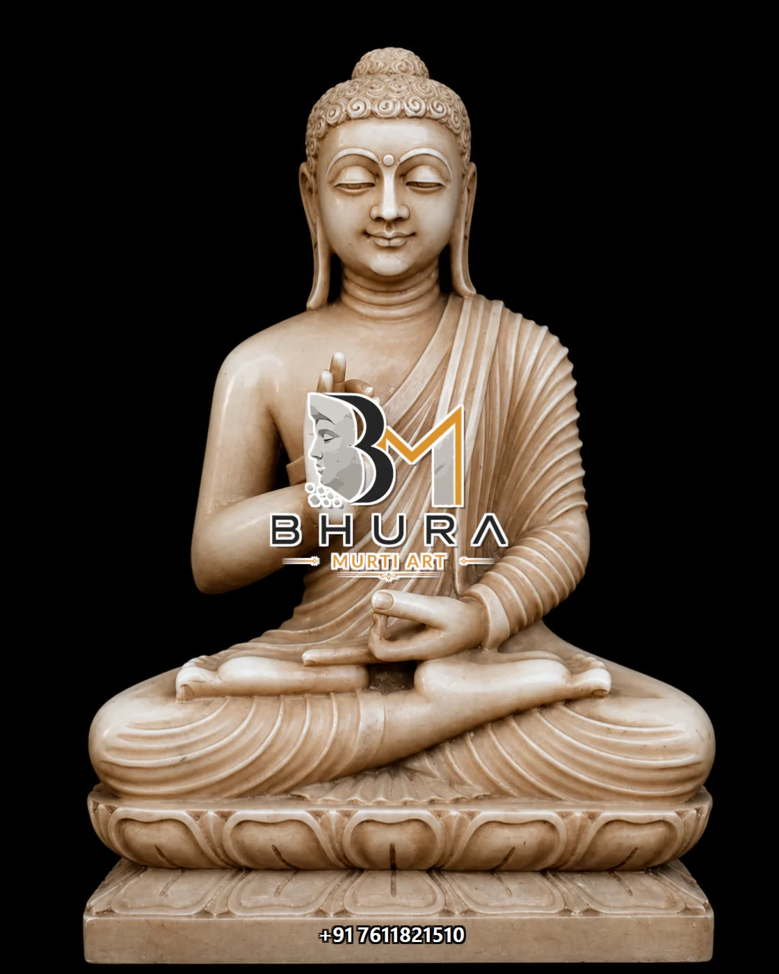 Sandstone Buddha Garden Statue Collection - handcrafted stone design view 4