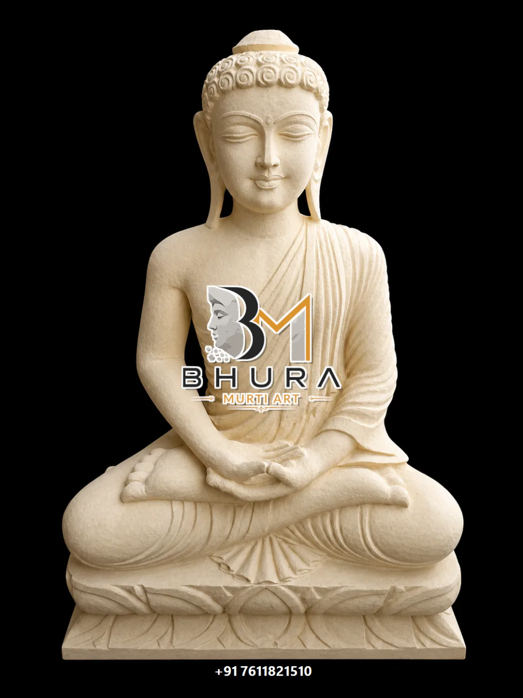 Sandstone Buddha Garden Statue Collection - handcrafted stone design view 5