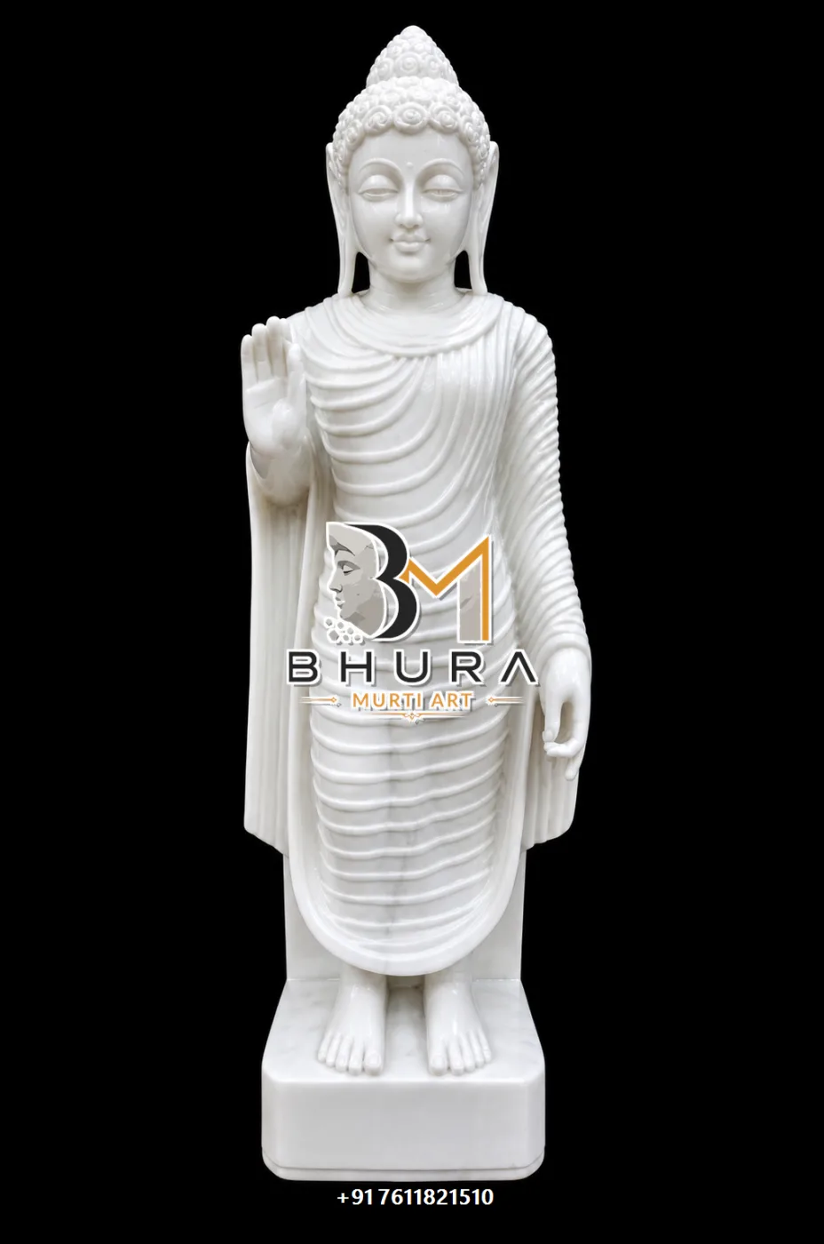 Handcrafted Lord Buddha Statue Collection - handcrafted stone design view 2