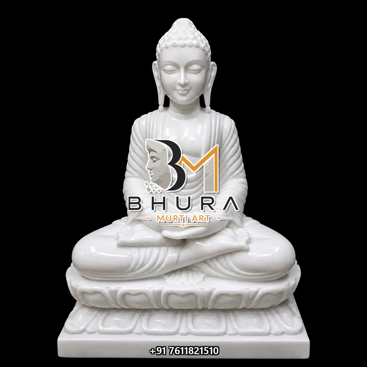 Handcrafted Lord Buddha Statue Collection - handcrafted stone design view 5