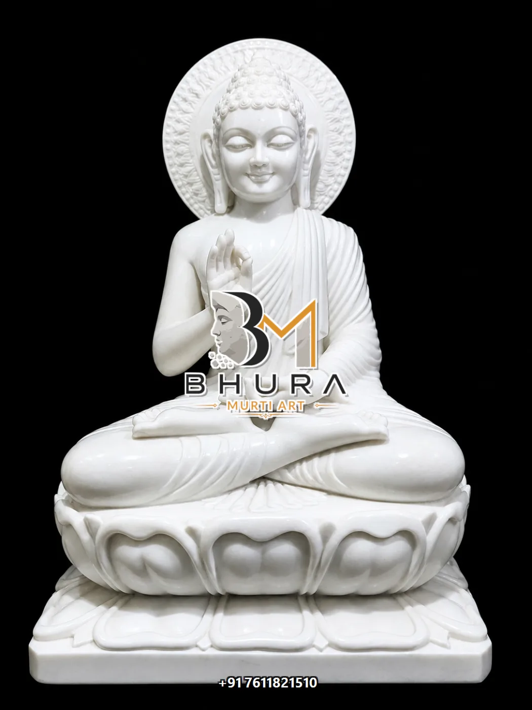 Spiritual Buddha Meditation Murti Collection - handcrafted stone design view 4