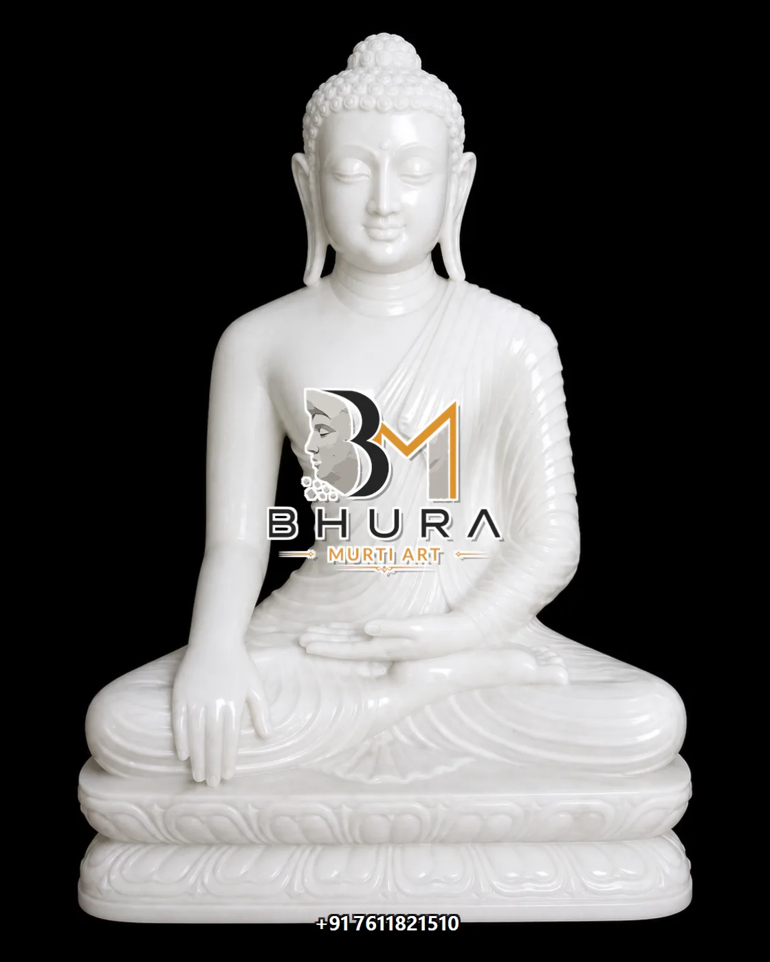 Custom-Made Gautam Buddha Statue Collection - handcrafted stone design view 2