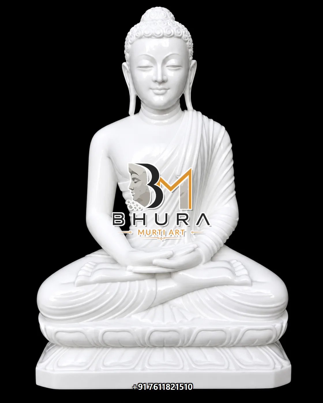 Custom-Made Gautam Buddha Statue Collection - handcrafted stone design view 3