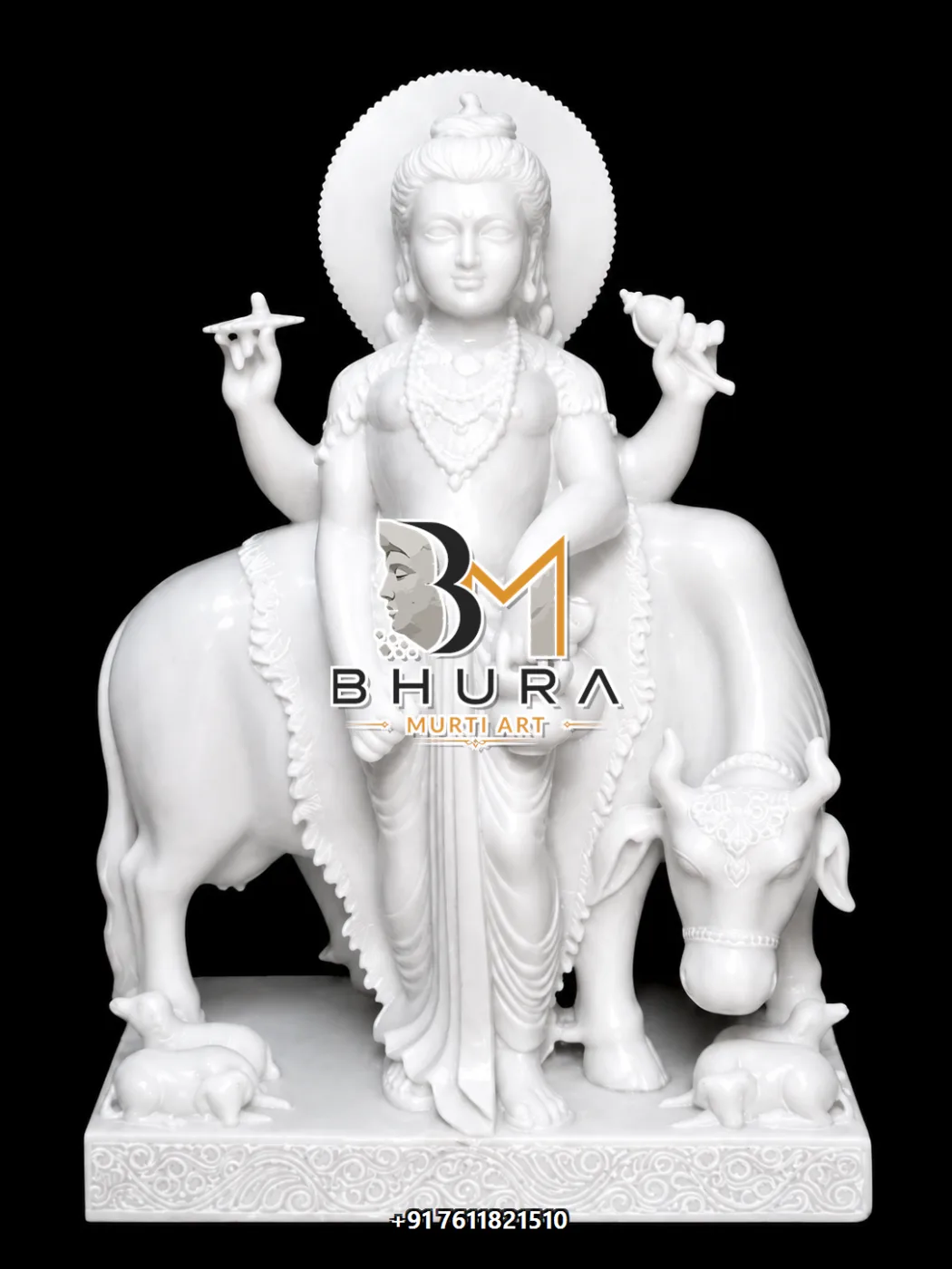 Dattatreya Shwet Makrana Cow Vahan Collection - design variant 5