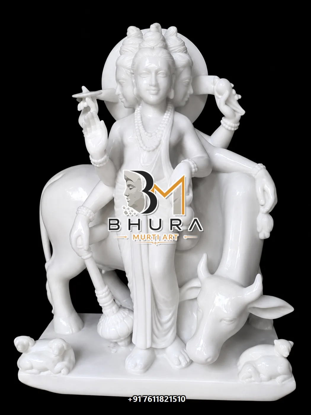 Dattatreya Hand-Carved Makrana Divine Collection - design variant 4