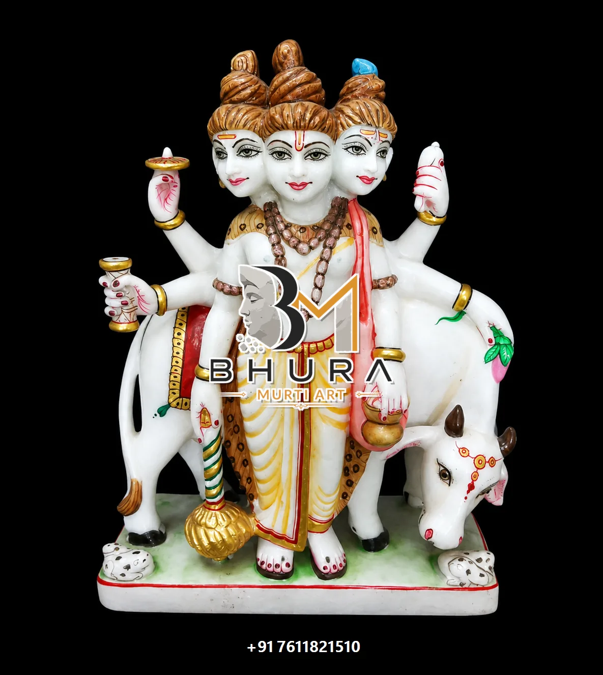 Dattatreya Ivory Gold Cow Vahan Collection - design variant 2