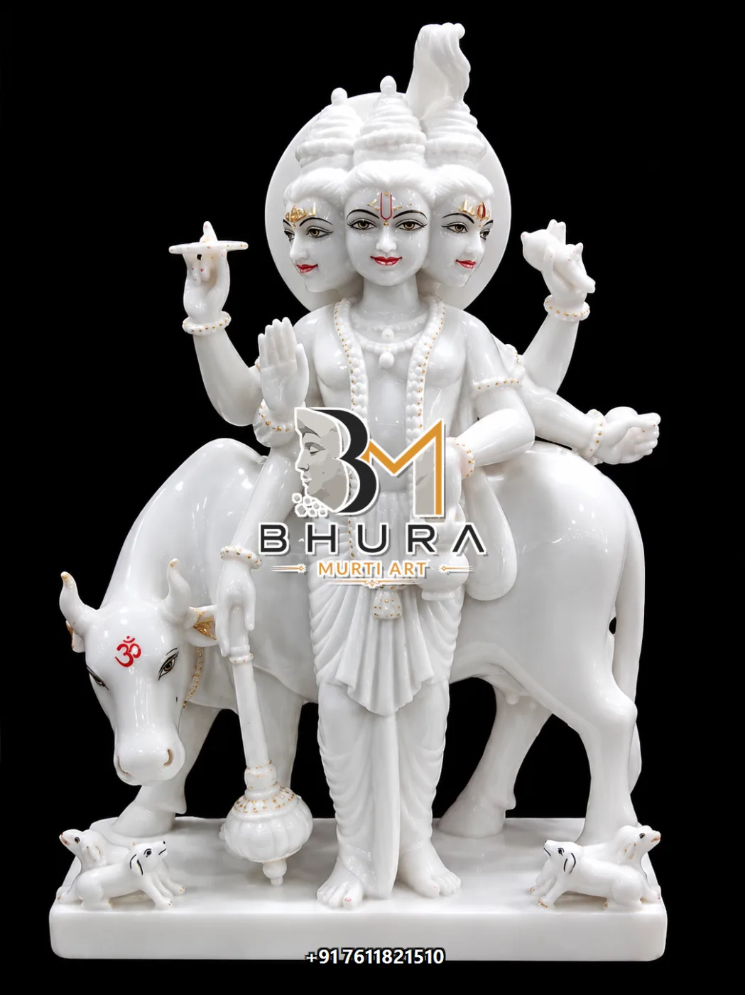 Dattatreya Natural Makrana Cow Vahan Collection - design variant 5