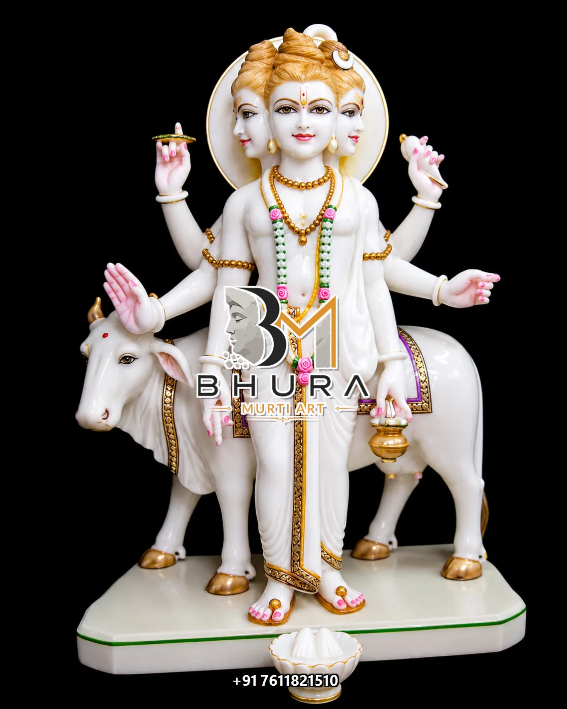 Dattatreya Ivory White Standing Collection - design variant 5