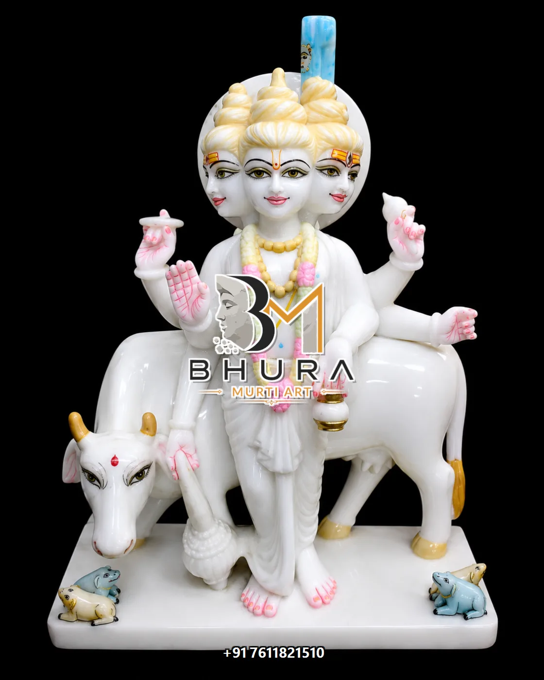 Dattatreya White Gold Cow Vahan Collection - design variant 4