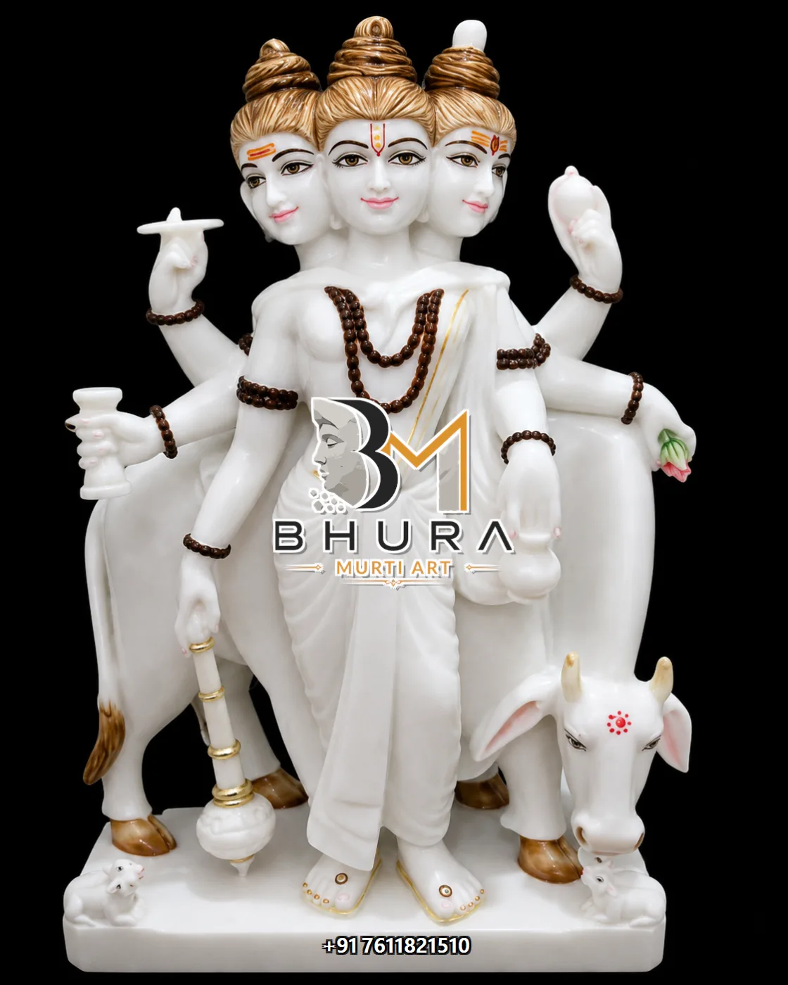 Dattatreya White Gold Cow Vahan Collection - design variant 5