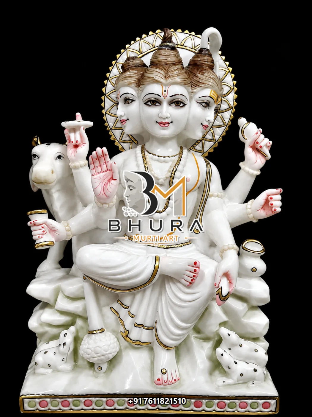 Dattatreya Ornate Marble Divine Collection - design variant 2