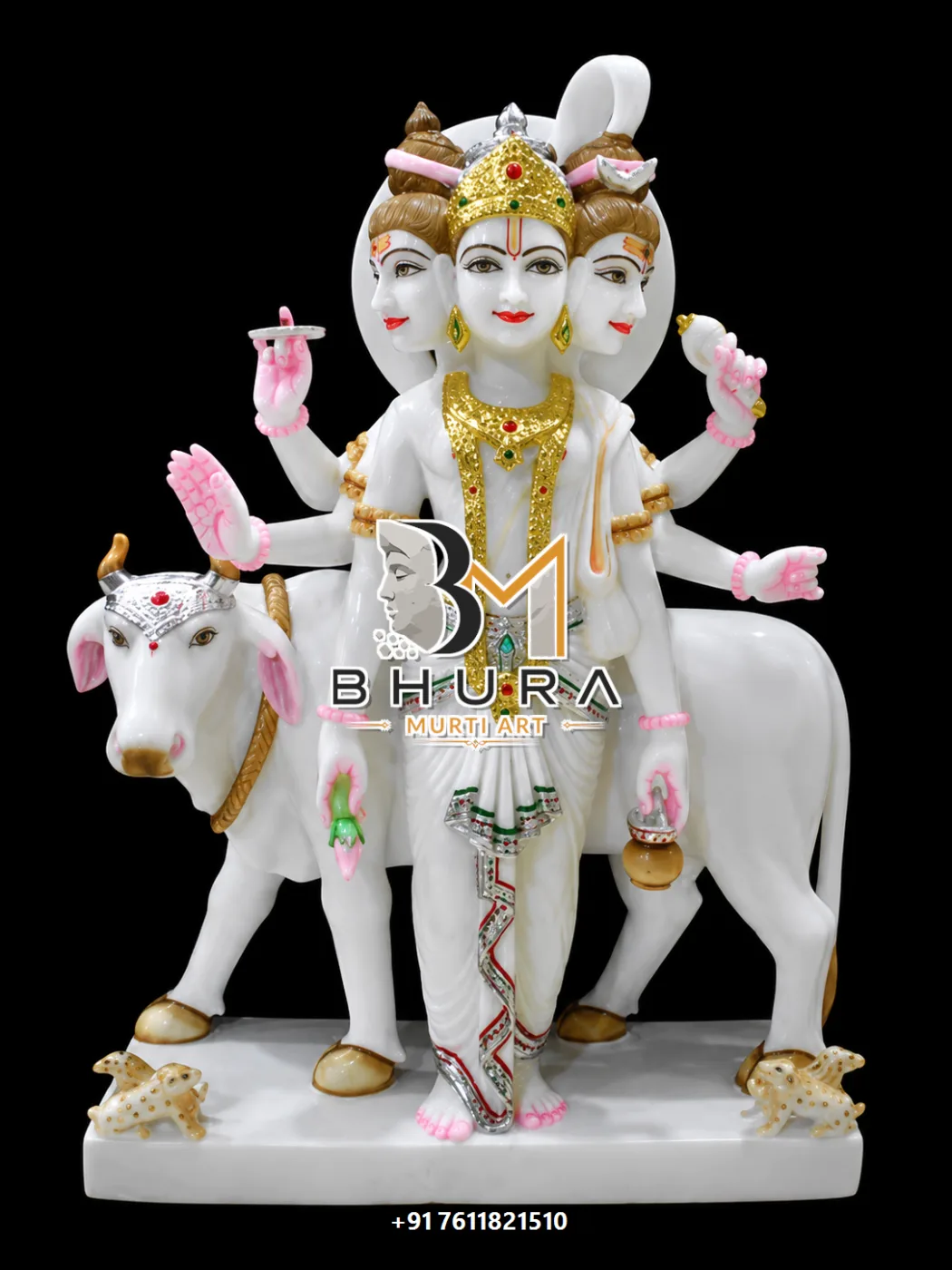 Dattatreya Ornate Marble Divine Collection - design variant 3