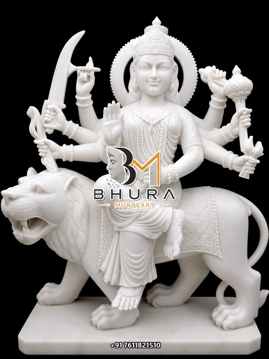 Durga Maa Soft Pink Lion Variant Collection - design variant 2